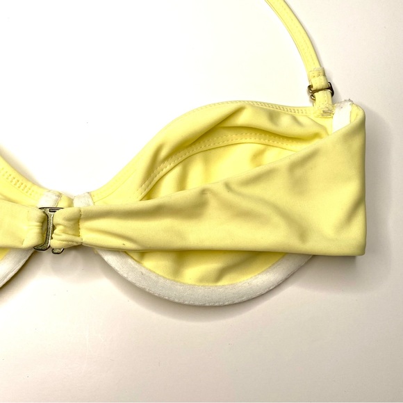 Tori Praver Swimwear Yellow Halter Bikini Top - Picture 4 of 7